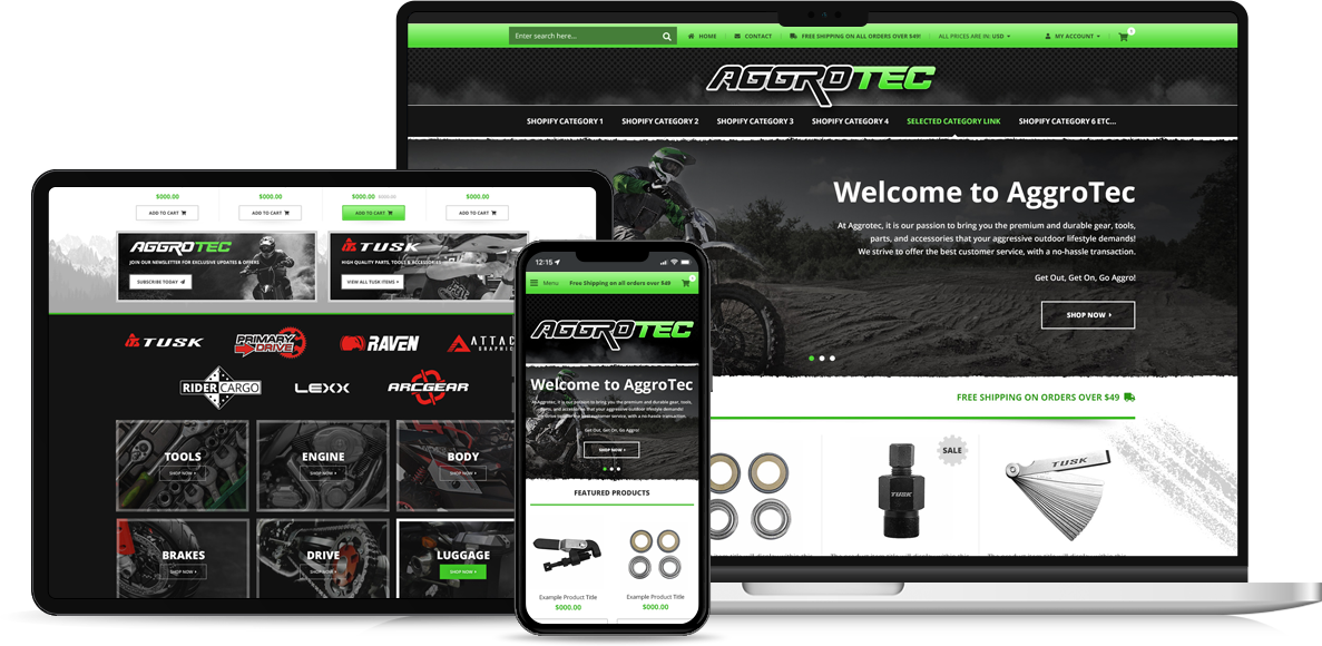 Shopify design Aggrotec