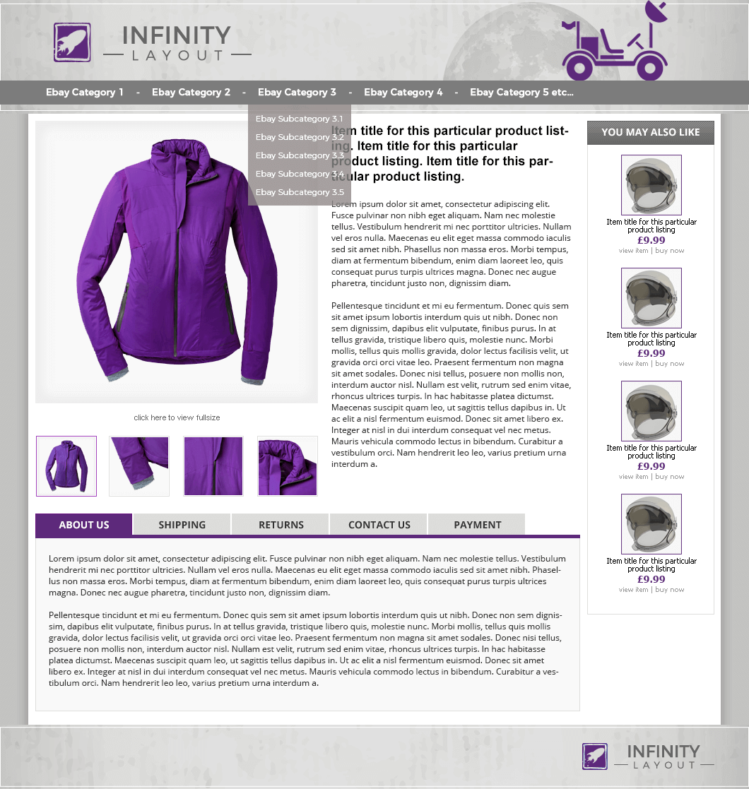 Frooition Infinity eBay Design